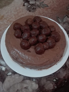 A picture of Chocolate Truffle cake without oven.