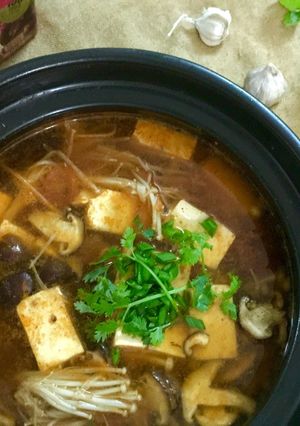 Hình của món Canh nấm đậu hũ.