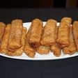 Shrimp eggrolls with shiitake mushrooms