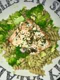 Salmon and avo pasta
