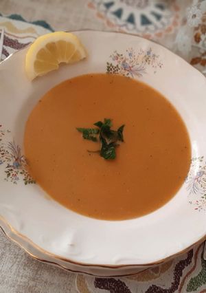 Une photo de Soupe de lentilles corail ❤