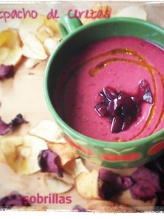 Una foto de Gazpacho de cerezas