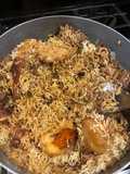 Thallakapatty Style Mutton Biriyani with Aloo Bengali fusion