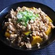 Baked Pumpkin With Chicken Sauce