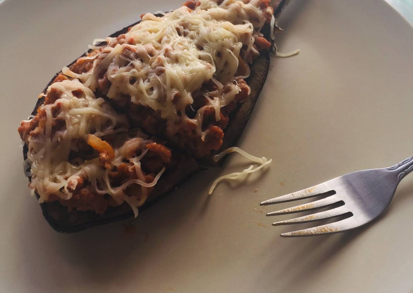 Berenjena rellena al horno