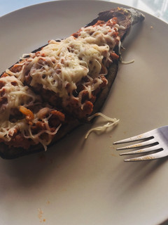 Una foto de Berenjena rellena al horno