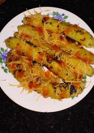 A picture of Shallow fried plantins.