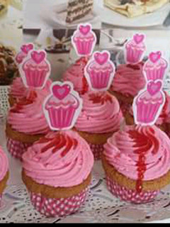 Una foto de Cupcake de fresa