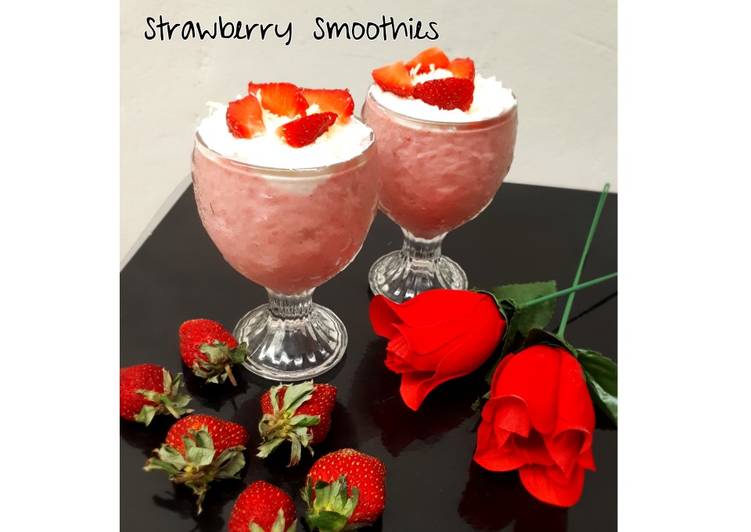 Resep Strawberry Smoothies, Enak Banget