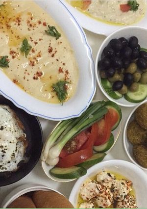 صورة لوصفة الحمص بالطحينه