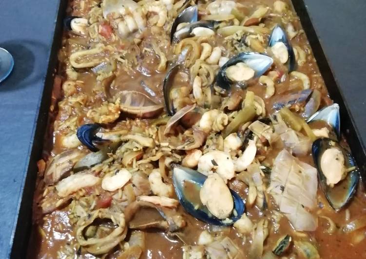 Paella en plancha