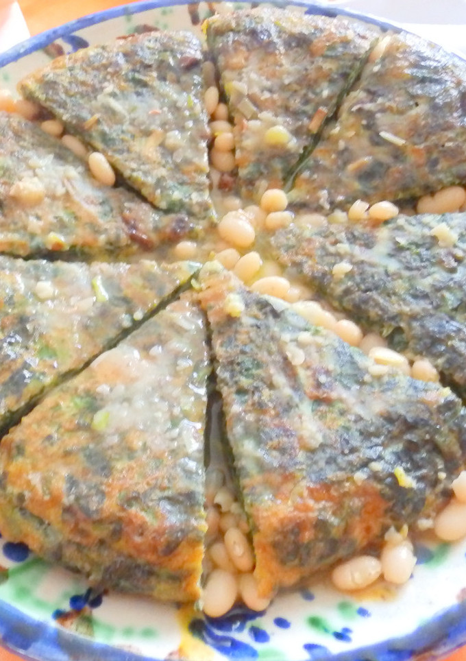 Una foto de Suquet de tortilla de espinacas