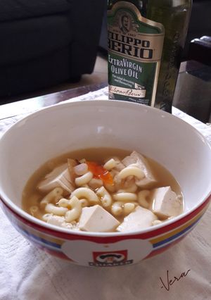 Foto resep Sup Makaroni Tahu