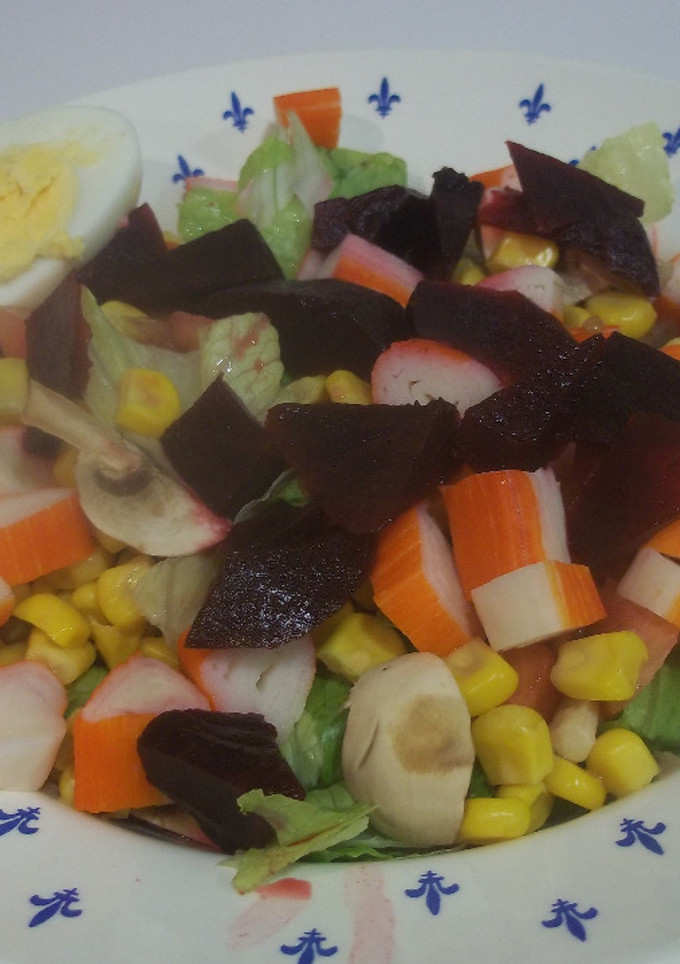 Una foto de Ensalada alegra vista