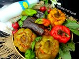 دلمه بادمجان و فلفل دلمه‌ای solmaz