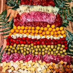 Una foto de ÁRBOL🌴De Fiambres🍊🍅🫒🥩🥓🧀 y Más para CELEBRAR...!