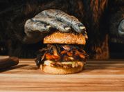 A picture of portobello mushroom burger