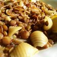 شوربة العدس البني بالمعكروني والشعيرية
