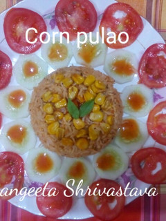A picture of Corn pulao.