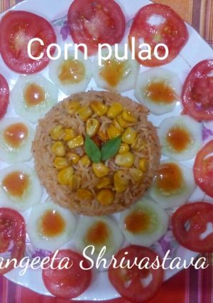 A picture of Corn pulao.