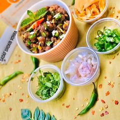 A picture of Black Chickpea Chaat / Kalay Chanay ki Chat / Kala Chana Chaat.