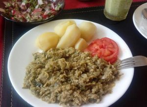 Una foto de Habas machacadas
