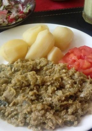 Una foto de Habas machacadas