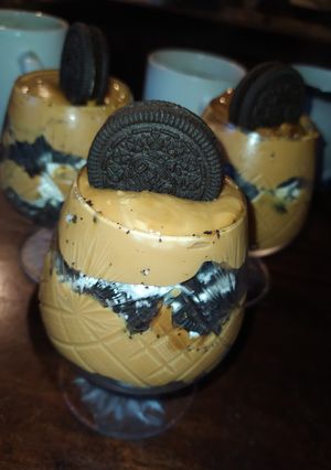 Una foto de Copa Oreo con relleno de la chocotorta