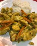Pollo al curry con verdure