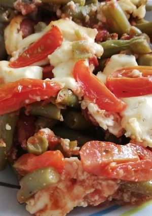 Fetas-paradicsomos zöldbab recept fotója