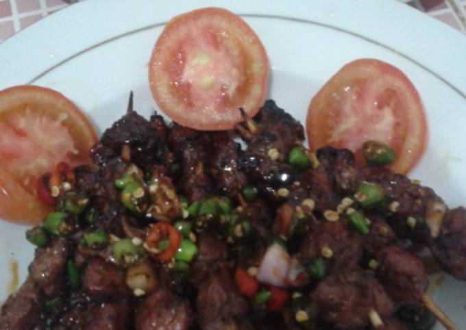 Cara Membuat Sate Daging kambing (Tanpa Lemak) Irit Anti Gagal