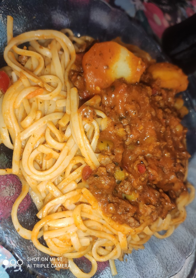 Una foto de Fideos con salsa