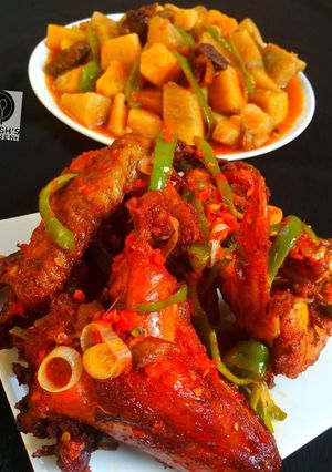 A picture of Peppered chicken.