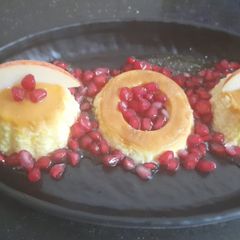 A picture of Eggless steam caramel custard.