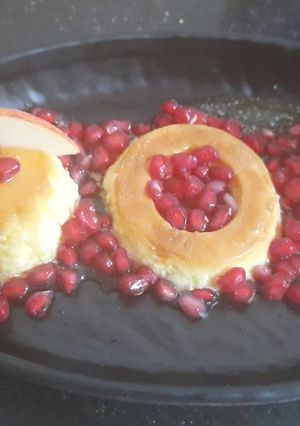 A picture of Eggless steam caramel custard.