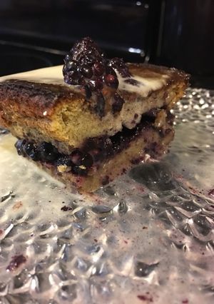 Una foto de Pudín de Plátano y frutos