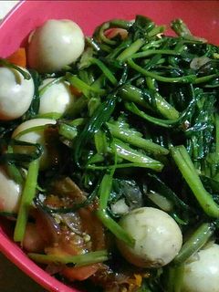 Foto resep Cah kangkung telur puyuh