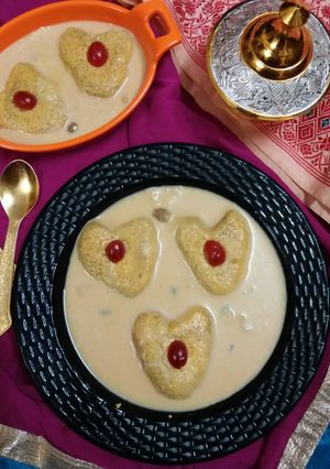 A picture of Valentine Rasmalai.