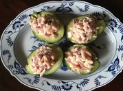A picture of prawn and avocado salad