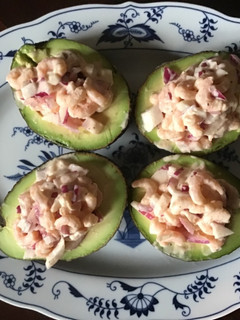 A picture of California Farm Avocado Shrimp Salad.