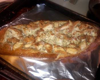 Easy Cooking Recipe Chicken Alfredo in a garlic parm  herb bread bowl Delicious and Healthy