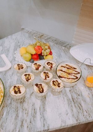 صورة لوصفة طبقات النسكافيه وليالي لبنان وكريم كراميل