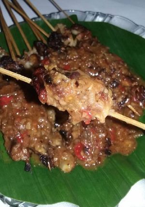 Foto resep Sate jamur tiram bumbu kacang