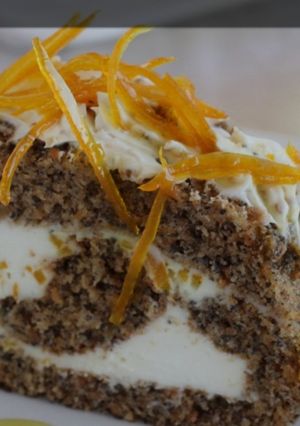 Narancsos mascarpone krém kávés morzsaágyon recept fotója