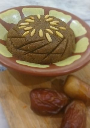 صورة لوصفة التمر والسميد