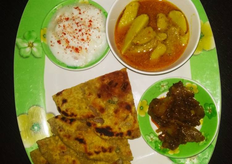 Khaddo ka parantha(broken toor daal parantha)