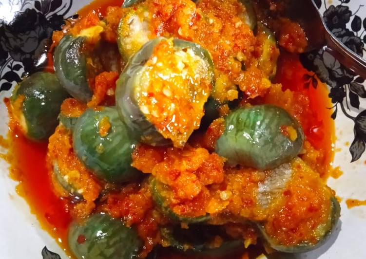 Resep: Balado Terong Ijo Enak Dan Mudah