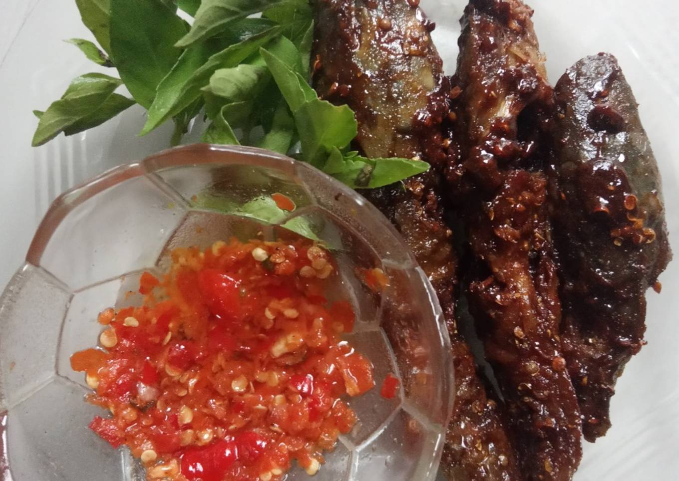 Lele Bakar + sambal