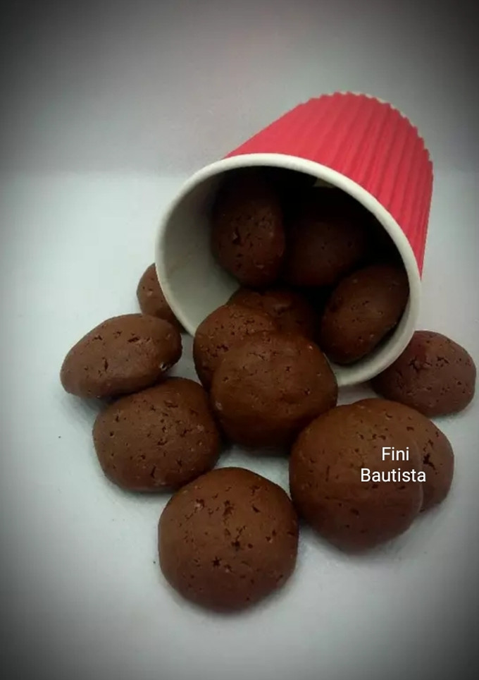 Una foto de Galletas pedos de monja de chocolate