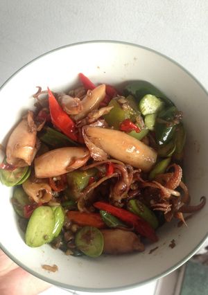 Foto resep Cumi & Pete Cabe Ijo